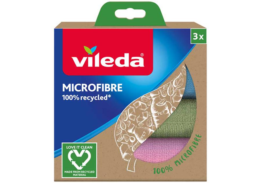 Zdjęcie: Ściereczki z mikrofibry Recycled 3 szt. VILEDA