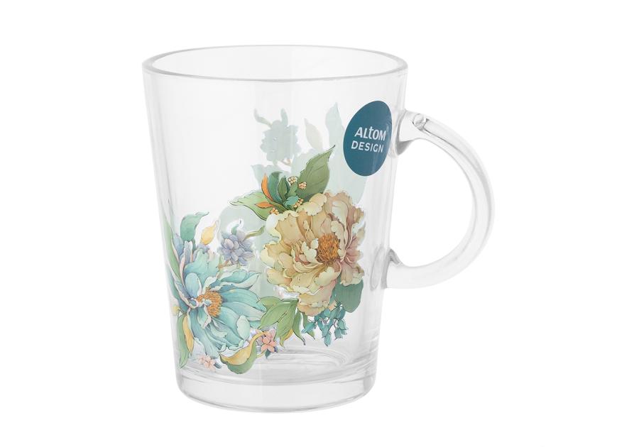 Zdjęcie: Kubek szklany Atena 420 ml dekoracja peonia ALTOM DESIGN