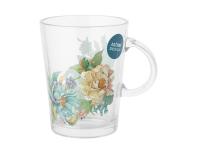 Zdjęcie: Kubek szklany Atena 420 ml dekoracja peonia ALTOM DESIGN