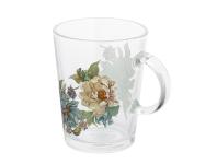 Zdjęcie: Kubek szklany Atena 420 ml dekoracja peonia ALTOM DESIGN