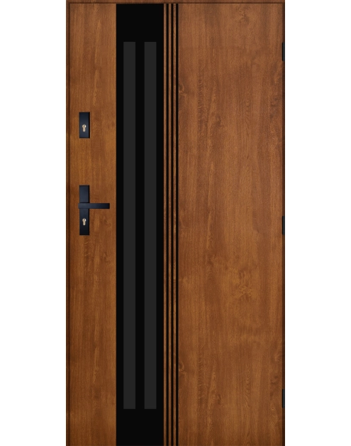 Zdjęcie: Drzwi zewnętrzne santorini złoty dąb 90p komplet PANTOR