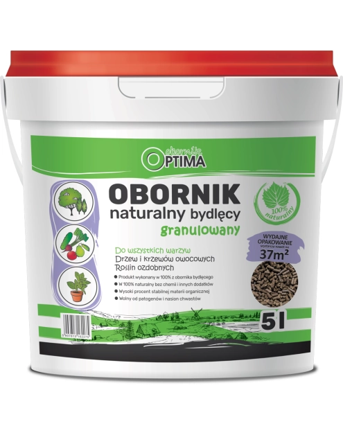 Zdjęcie: Obornik granulowany nawóz bydlęcy wiaderko 5 L BIOVITA