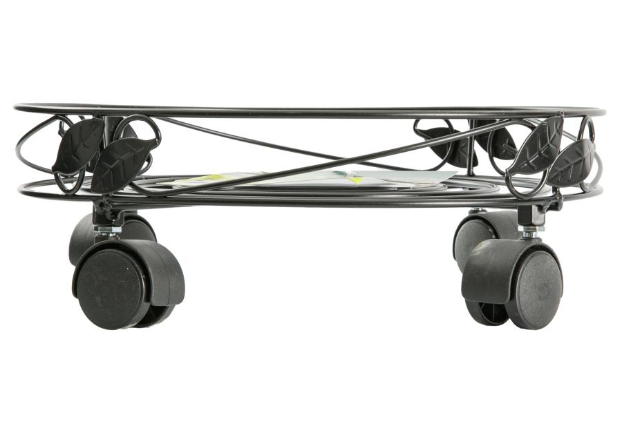 Zdjęcie: Podstawka metalowa na kółkach pod doniczkę Flora Roll, fi32 cm, czarny NORTENE