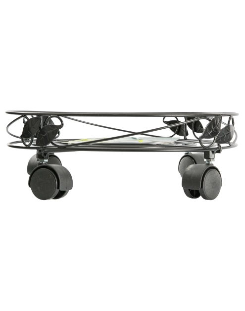Zdjęcie: Podstawka metalowa na kółkach pod doniczkę Flora Roll, fi32 cm, czarny NORTENE