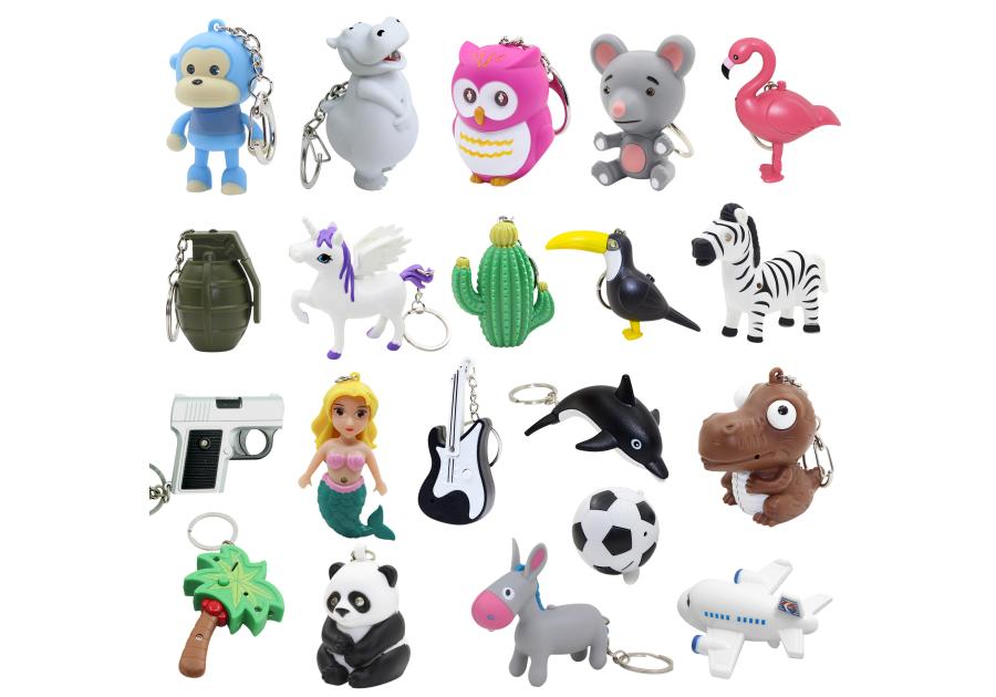 Zdjęcie: Brelok LED z dźwiekiem mix 20 szt. POLUX