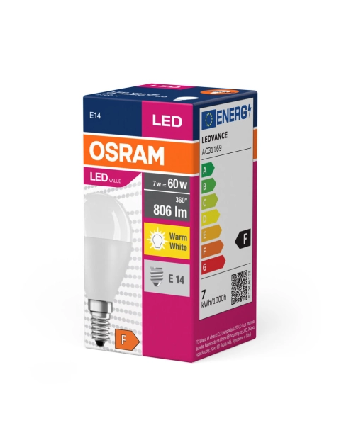 Zdjęcie: Lampa LED Value Classic P 60 FR 6,5 W 2700 K E14 OSRAM