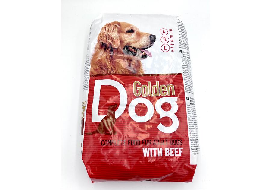 Zdjęcie: Karma sucha dla dorosłych psów z wołowiną 10 kg GOLDEN DOG