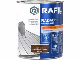 Farba na dach Radach brąz orzech RAL8011 0,75L RAFIL