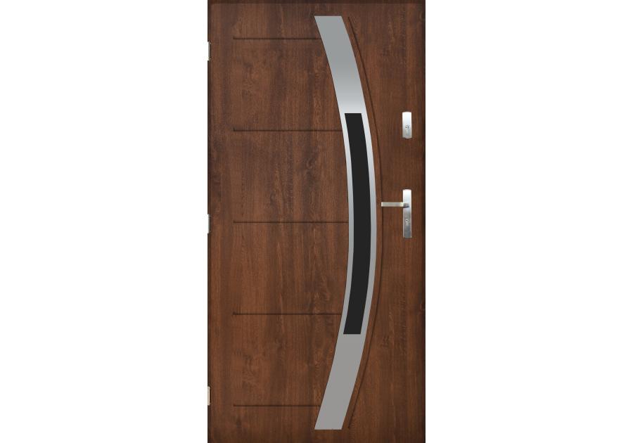 Drzwi zewnętrzne hydra orzech 90l komplet ENTRYLINE