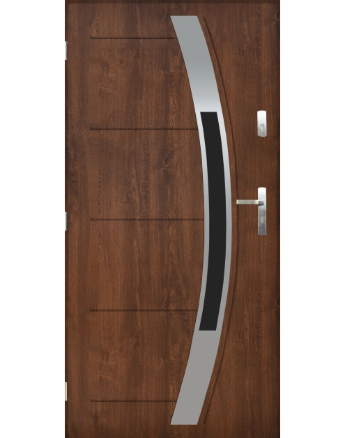 Drzwi zewnętrzne hydra orzech 90l komplet ENTRYLINE