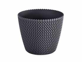 Doniczka Splofy antracytowy 19 cm PROSPERPLAST