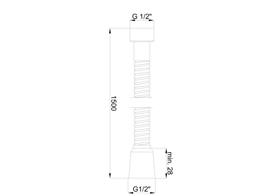 Zdjęcie: Wąż natryskowy dwukolorowy, 150 cm INVENA