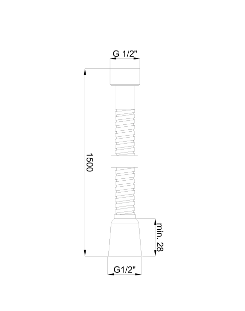 Zdjęcie: Wąż natryskowy dwukolorowy, 150 cm INVENA