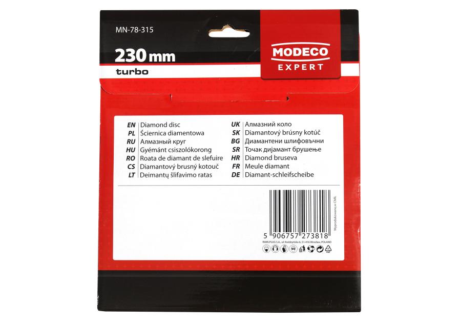 Zdjęcie: Ściernica diamentowa turbo 230 mm RAWLPLUG