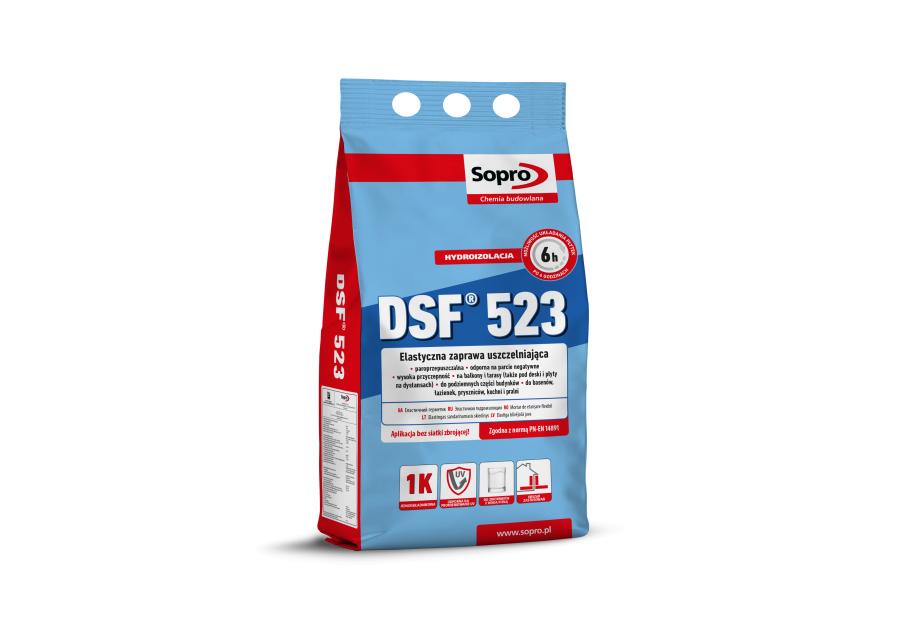 Zdjęcie: Zaprawa uszelniająca jednoskładnikowa elastyczna DSF 523 4 kg SOPRO