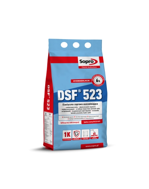 Zdjęcie: Zaprawa uszelniająca jednoskładnikowa elastyczna DSF 523 4 kg SOPRO