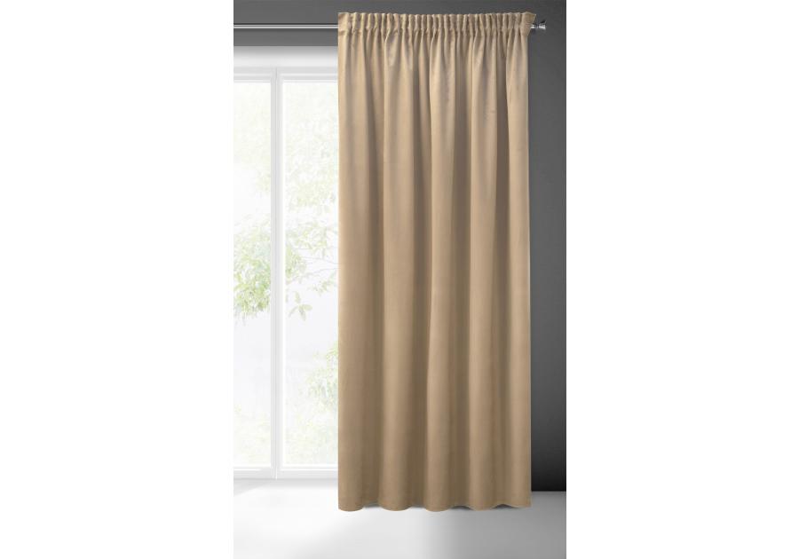 Zdjęcie: Zasłona gotowa Sibel na taśmie 140 x 270 cm ciemnobeżowy EUROFIRANY