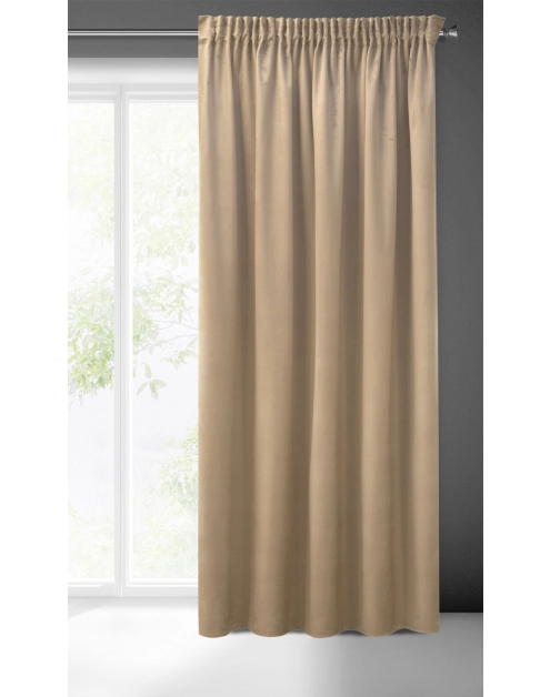 Zdjęcie: Zasłona gotowa Sibel na taśmie 140 x 270 cm ciemnobeżowy EUROFIRANY