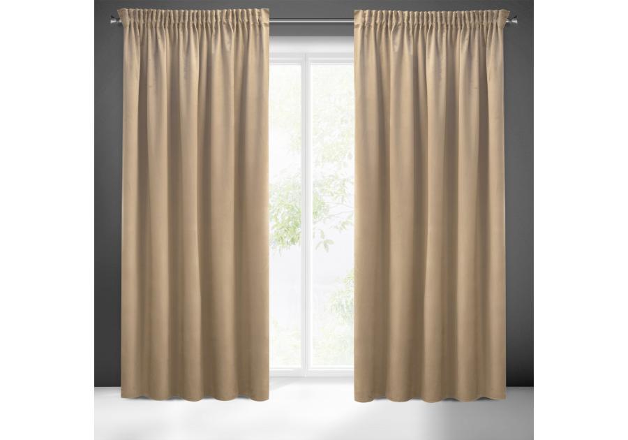 Zdjęcie: Zasłona gotowa Sibel na taśmie 140 x 270 cm ciemnobeżowy EUROFIRANY