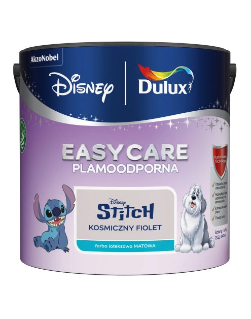 Zdjęcie: Farba lateksowa 2,5 L kosmiczny fiolet matowa EASYCARE DISNEY