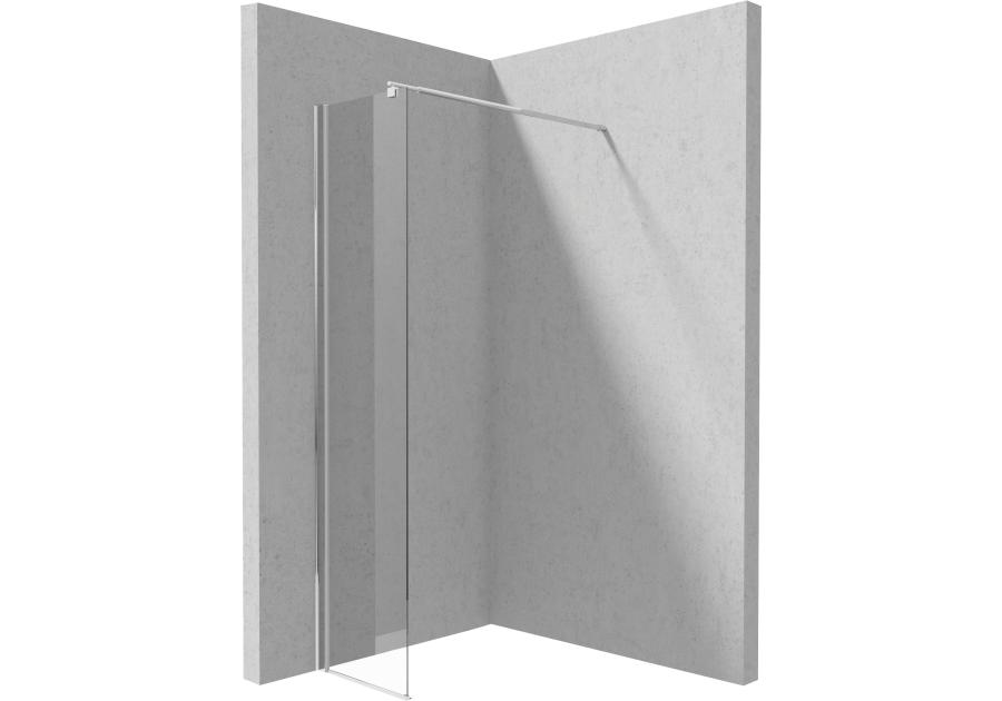Zdjęcie: Ścianka Kerria Plus Walk-In chrom 40 cm z powłoką, szkło Totalwhite DEANTE