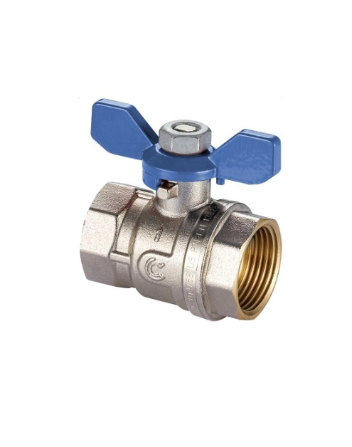 Zdjęcie: Zawór kulowy S30 W/W 3/4" z motylkiem niebieskim, PN30 CALIDO