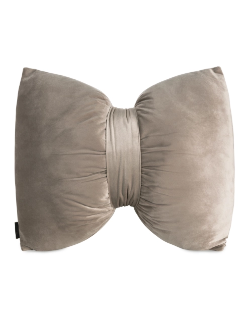 Zdjęcie: Poduszka dekoacyjna Kokarda welwetowa 45x55 cm beżowa EUROFIRANY