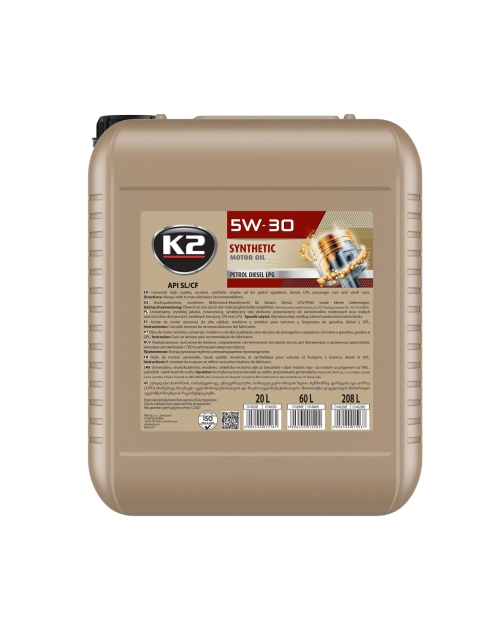 Zdjęcie: Olej syntetyczy 5W-30 XL 20 L K2