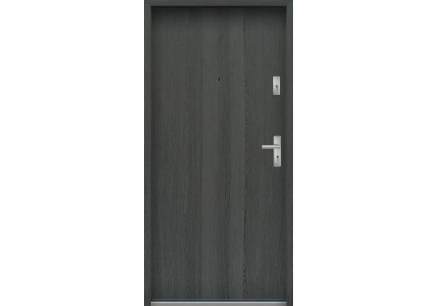 Zdjęcie: Drzwi wejściowe do mieszkań Bastion N-02 Grafit 80 cm lewe ODR KR CENTER