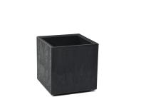 Zdjęcie: Kwietnik Karo 300x300x300 mm beton recycled, czarny beton LAMELA