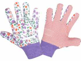 Rękawice nakrapiane fioletowe 8 LAHTI PRO