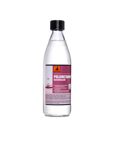 Zdjęcie: Rozcieńczalnik poliuretanowy 0,5 L butelka szklana DRAGON