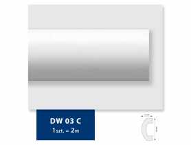 Listwa ścienna z polimeru HD 2 m DW03C 3,5 x 1,5 cm DMS