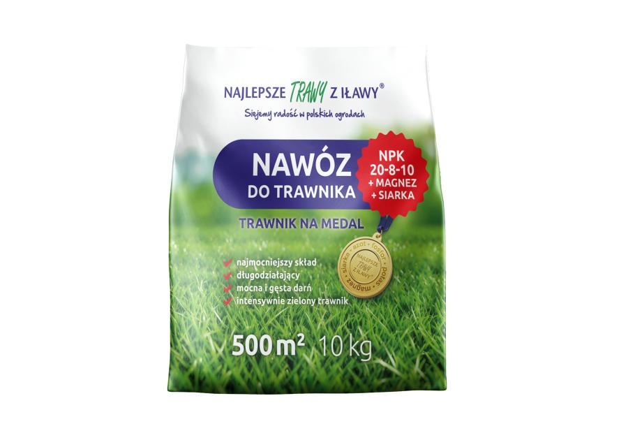 Zdjęcie: Nawóz do trawnika NPK 20-8-10 + Magnez + Siarka 10 kg ROLIMPEX