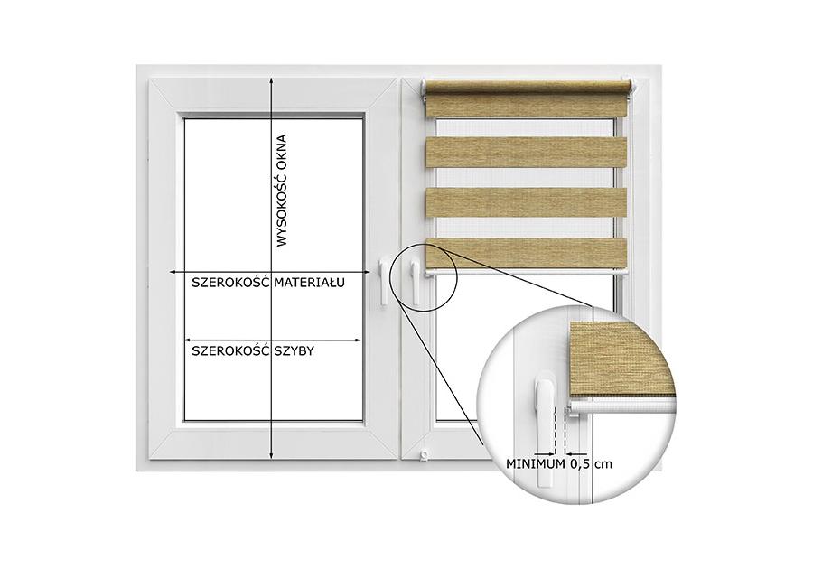 Zdjęcie: Roleta Mini Dzień/Noc 80x140 cm grafit 210 DECODESIGN