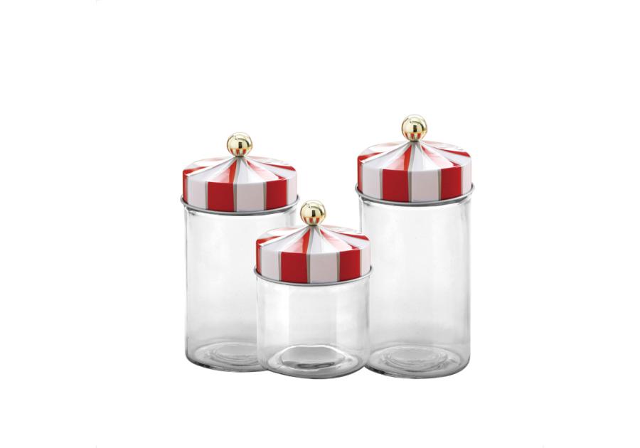 Zdjęcie: Pojemnik do przechowywania biało-czerwony 1700 ml dekoracja cirus ALTOM DESIGN