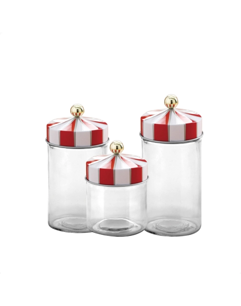 Zdjęcie: Pojemnik do przechowywania biało-czerwony 1700 ml dekoracja cirus ALTOM DESIGN