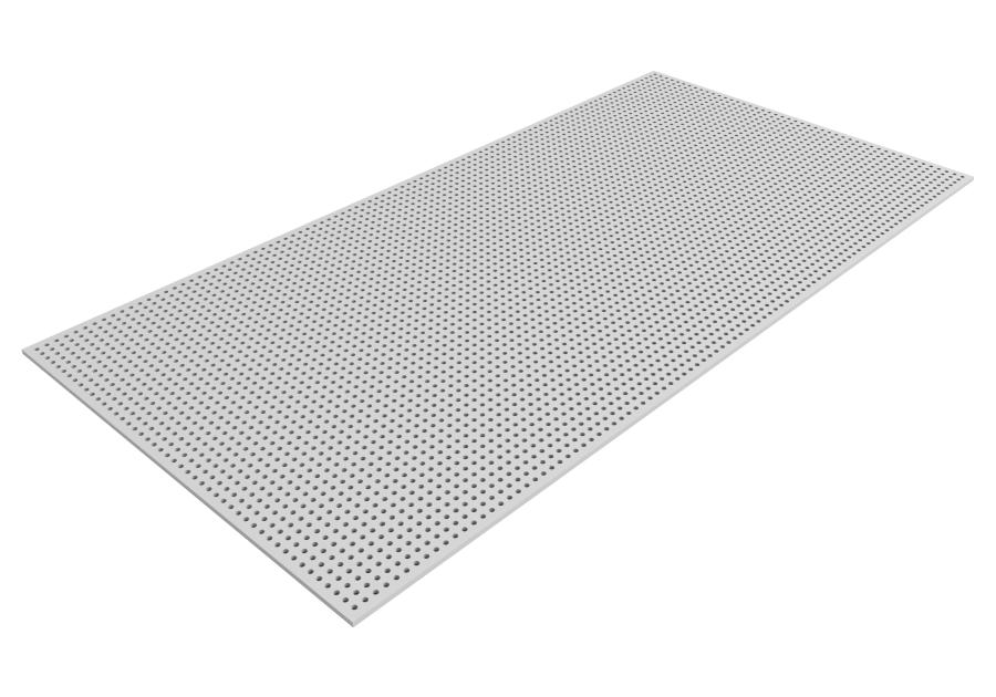 Zdjęcie: Płyta akustyczna Cleaneo perforowana prosta okrągła 12/25 R 12,5mm 1200x2000 mm biała KNAUF