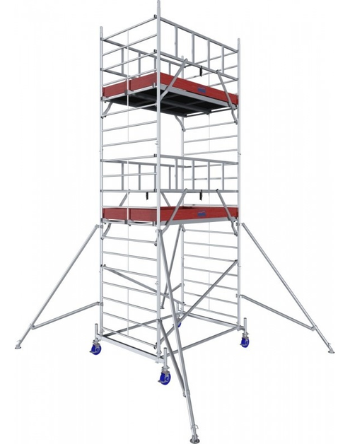 Zdjęcie: Rusztowanie Protec XXL 2x1,35 m wysokosć robocza 5,3 m KRAUSE