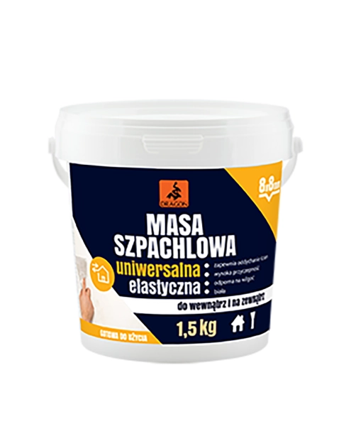 Zdjęcie: Masa szpachlowa uniwersalna elastyczna 1,5 kg DRAGON