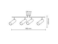 Zdjęcie: Lampa sufitowa LED Gavi 4x4.5W biała POLUX