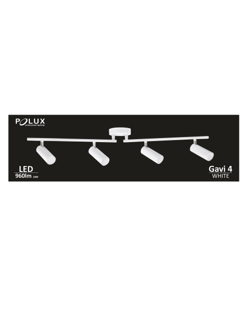 Zdjęcie: Lampa sufitowa LED Gavi 4x4.5W biała POLUX