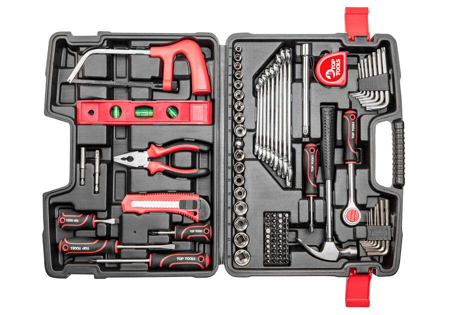 Zdjęcie: Zestaw narzędziowy 1/4", 3/8", 100 sztuk TOP TOOLS