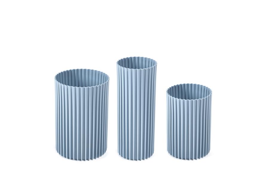 Zdjęcie: Zestaw wazonów Nemo, 3 sztuki, szaroniebieski LAMELA