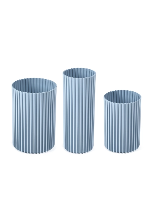 Zdjęcie: Zestaw wazonów Nemo, 3 sztuki, szaroniebieski LAMELA