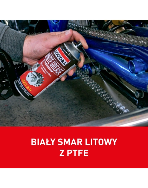 Zdjęcie: Smar litowy w aerozolu z PTFE White Grease 400ml SOUDAL