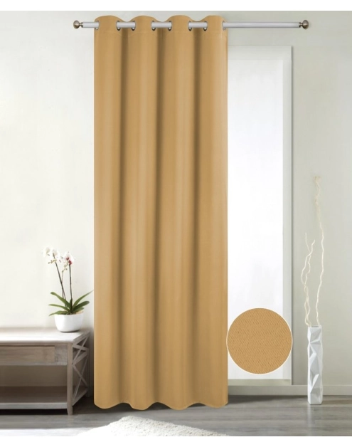 Zdjęcie: Zasłona dekoracyjna Zita 140x250 cm musztardowy CKR/LASHER