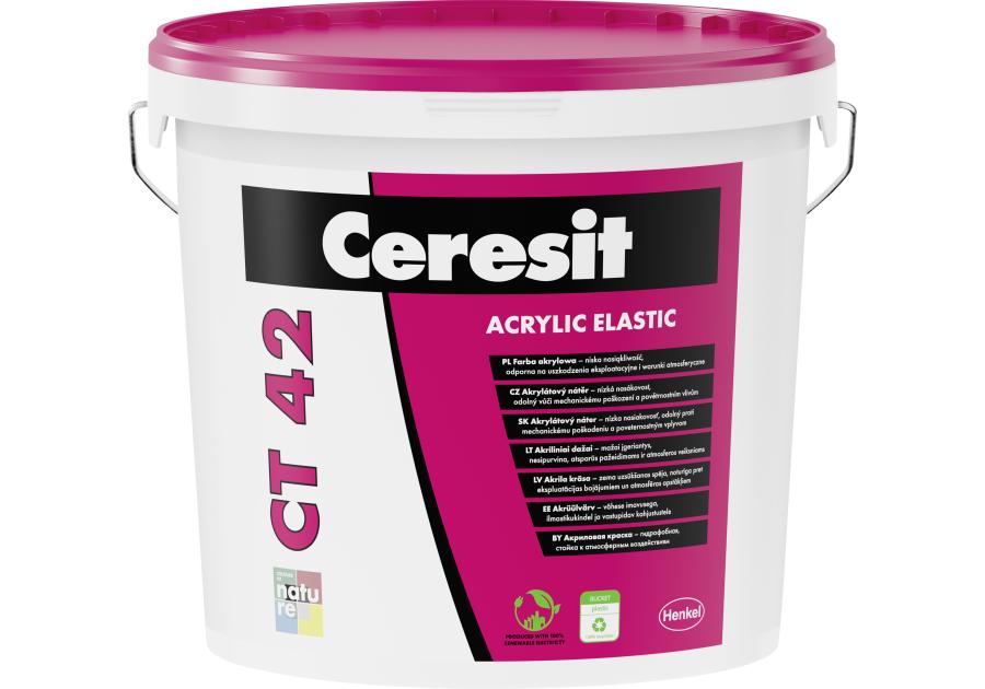 Zdjęcie: Farba akrylowa zewnętrzna CT42 - 15 L CERESIT