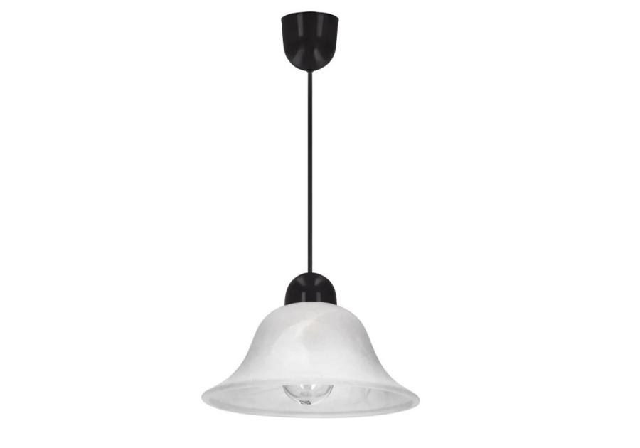 Zdjęcie: Lampa wisząca Lenis czarny 1x60 W E27 klosz biały CANDELLUX