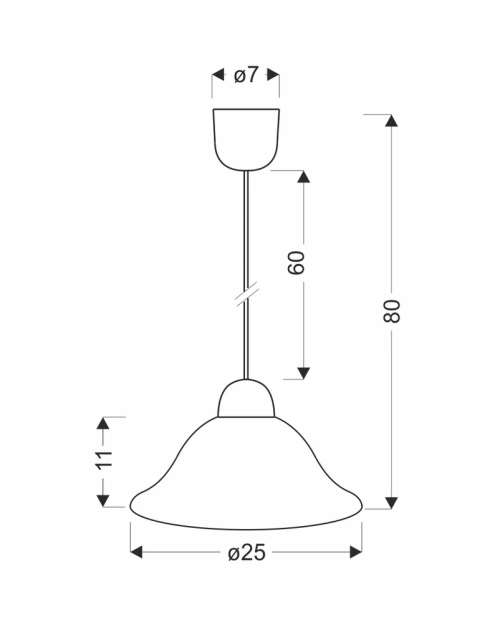 Zdjęcie: Lampa wisząca Lenis czarny 1x60 W E27 klosz biały CANDELLUX